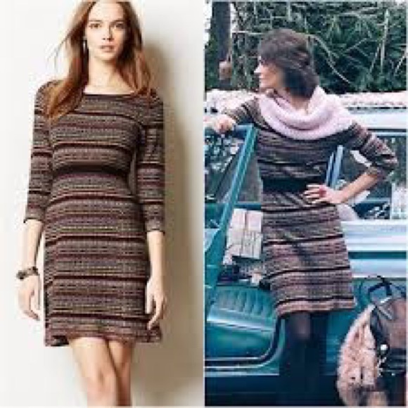 Sparrow "Clara" Fair Isle Striped Sweater Dress - Picture 1 of 6